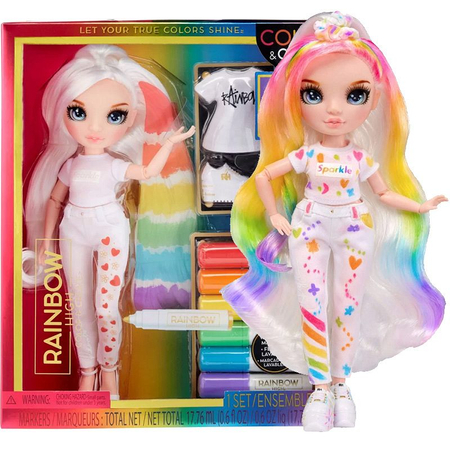 **MGA Rainbow High Color & Create Lalka z niebieskimi oczami 594123
