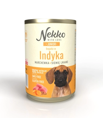NEKKO PIES 400G JUNIOR INDYK/MARCH/SIEMIĘ