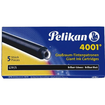 PELIKAN NABOJE DŁUGIE CZARNE 5SZT
