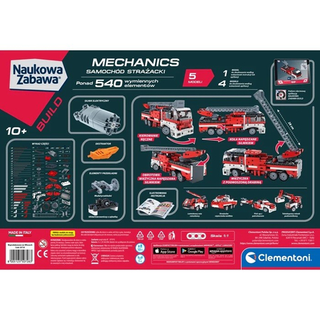 Clementoni Naukowa zabawa. Mechanics. Samochód strażacki 50728