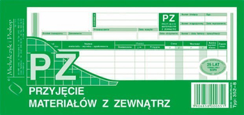 352-8 PZ PRZYJĘCIE MATERIAŁÓW Z ZEWN.