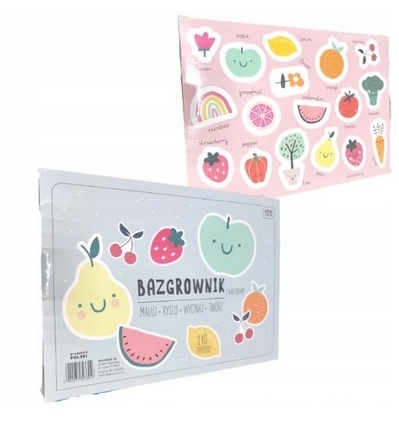 INT BAZGROWNIK Z NAKLEJKAMI A4 OWOCKI 323392