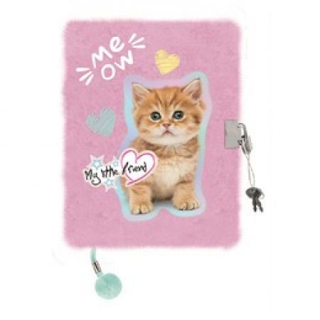 MAJ PAMIĘTNIK Z KŁÓDKĄ WŁOCHACZ A5 96K MY LITTLE FRIEND PASTEL KITTY 663826