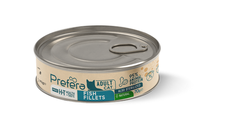 PREFERA FILET ŁOSOŚ,RYBY,KURCZAK PUSZKA DLA KOTA 70G