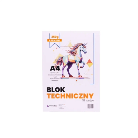 BLOK TECHNICZNY A4 PREMIUM BIAŁY 250G 3725 2030-0
