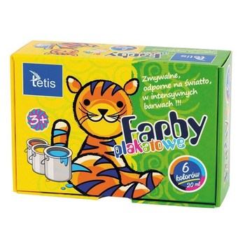 TETIS FARBY PLAKATOWE 20ML 6KOL KF001-A