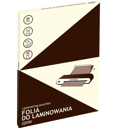 GRAND FOLIA DO LAMINOWANIA A4 80MIC 100 ARKUSZY 160-2192