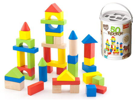 WOODEN TOYS KLOCKI 50SZT 60650