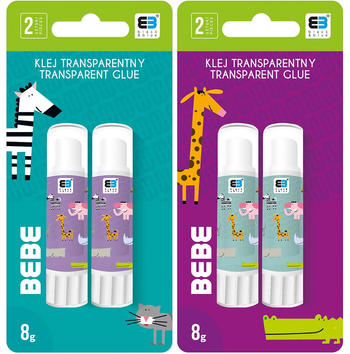 BBI KLEJ W SZTYFCIE TRANSPARENTNY 8G 2SZT BB KIDS