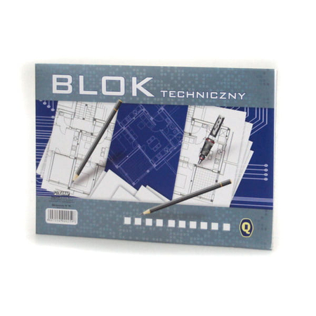BLOK TECH.A4 Q BIAŁY 1SZT