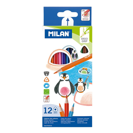 MILAN KREDKI 12KOL TRÓJKĄTNE 722312/728312