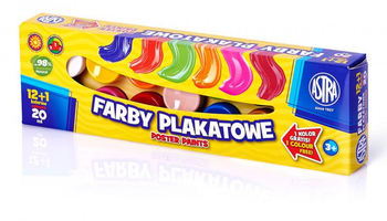 ASTRA FARBY PLAKATOWE 12KOL+1 20ML 301115005
