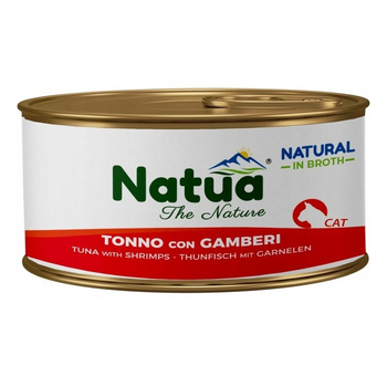 NATUA PUSZK 85G NATURAL TUŃCZYK Z KREWETKAMI W BULIONIE