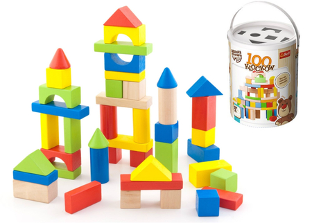 WOODEN TOYS KLOCKI 100EL 60651
