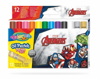 COLORINO PASTELE OLEJNE TRÓJKĄTNE 12KOL. AVENGERS 91505PTR