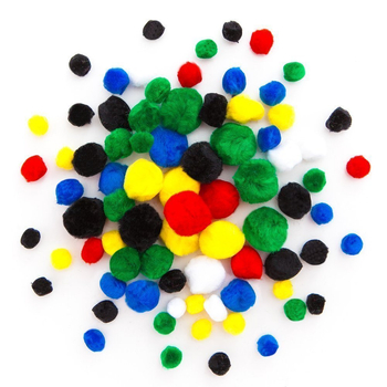 POMPONY AKRYLOWE MIX 78SZT KSPO-001