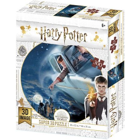 PUZZLE 300 EL Harry Potter puzzle - Ford Anglia nad Hogwartem