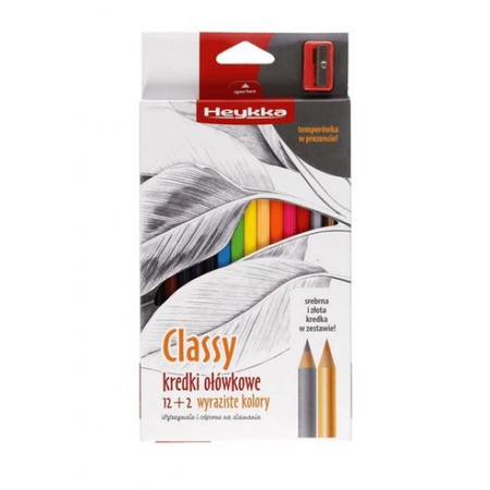 ARGO HEYKKA KREDKI OŁÓWKOWE CLASSY TRÓJKĄT Z TEMP. 12+2