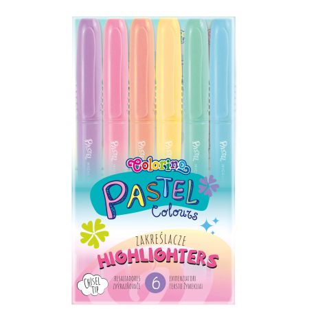 COLORINO KIDS ZAKREŚLACZE 6 KOLORÓW PASTEL 84965PTR