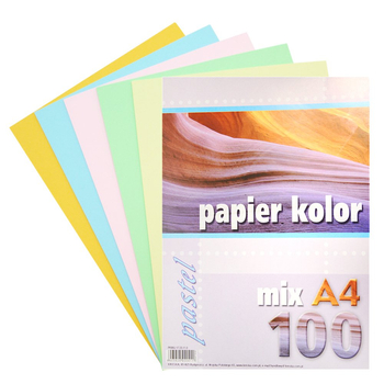 PAPIER KSERO PASTEL MIX KOLOR A4 100