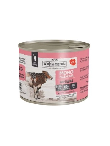 WIEJSKA ZAGRODA KARMA MOKRA DLA KOTA MONO WOŁOW.200G