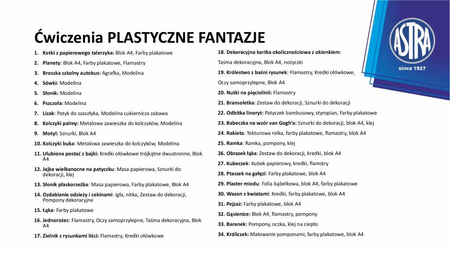 ASTRA ZESTAW KEATYWNY PLASTYCZNE FANTAZJE 601120002