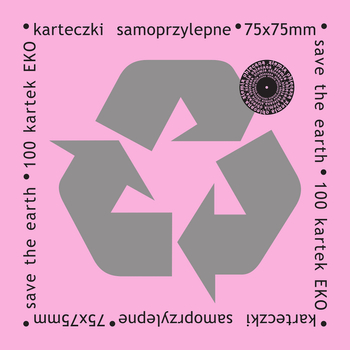 ZO  KARTECZKI SAMOPRZYLEPNE 100 KARTEK 75X75MM  RÓŻOWE