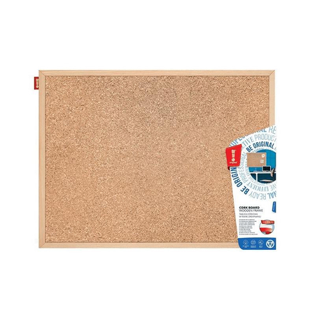 TABLICA KORKOWA MEMOBE RAMA DREWNIANA 60X40CM MTC060040