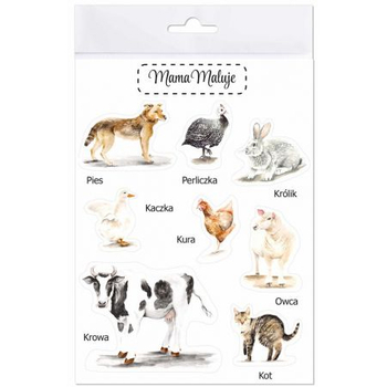 MAMA MALUJE NAKLEJKI ZWIERZĘTA WIEJSKIE 1