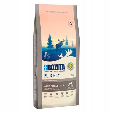BOZITA PIES SUCHA PUR&JUN LARGE ELK 11KG