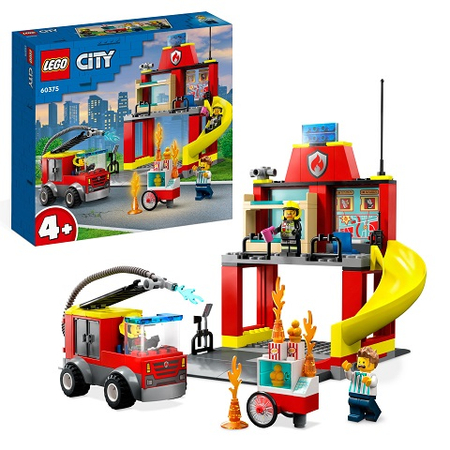 LEGO 60375 CITY Remiza strażacka i wóz strażack