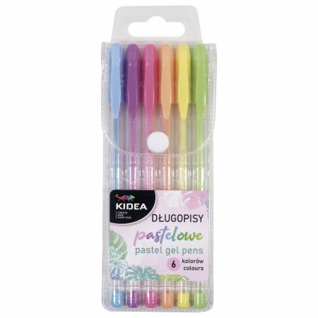 KIDEA DŁUGOPISY PASTELOWE 6 KOL DP6KA