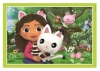 Clementoni Puzzle 4w1 Koci Domek Gabi. Gaby's Dollhouse 21524