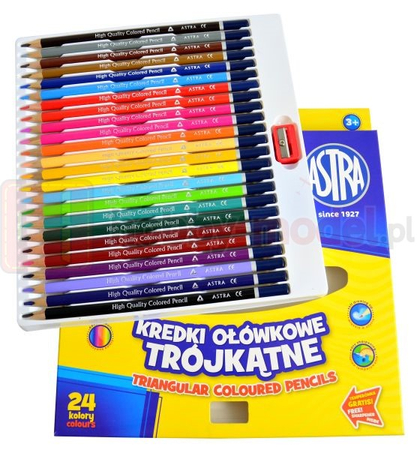 ASTRA KREDKI TRÓJKĄTNE 24 KOLORÓW 312110003