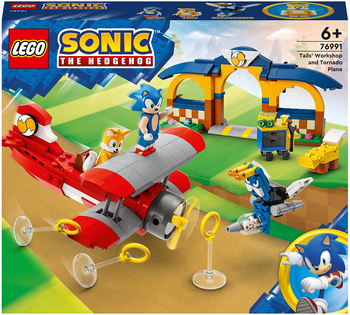 LEGO 76991 SONIC THE HEDGEHOG Tails z warsztatem i samolot Tornado