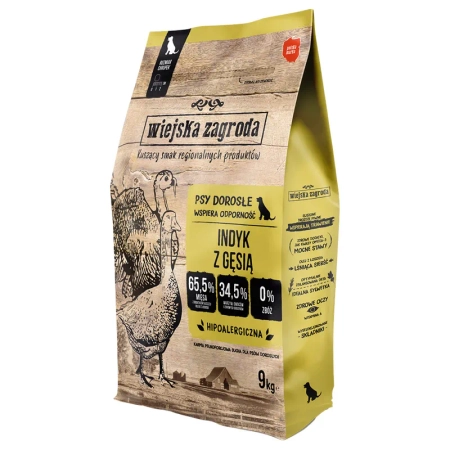 WIEJSKA ZAGRODA KARMA SUCHAINDYK Z GĘSIĄ 9KG