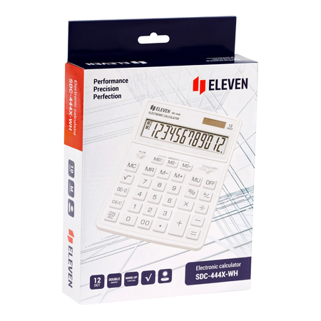 ELEVEN KALKULATOR BIUROWY SDC444XRWHE BIAŁY