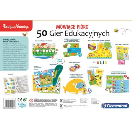 CLEMENTONI MÓWIĄCE PIÓRO 50 GIER EDUKACYJNYCH