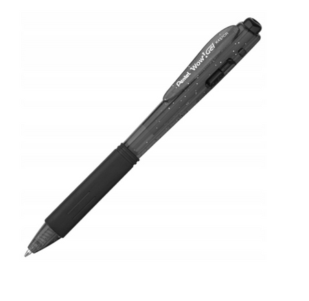 PENTEL DŁUGOPIS ŻELOWY WOW CZARNY K437CR-A