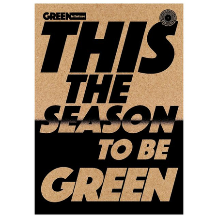***ZO ZESZYT GREEN TYPO WHITE A5 60K KRATKA KRAFT 049367