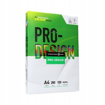 PAPIER KSERO SATYNA PRO-DESIGN KLASA A++ A4 250 ARK 120G