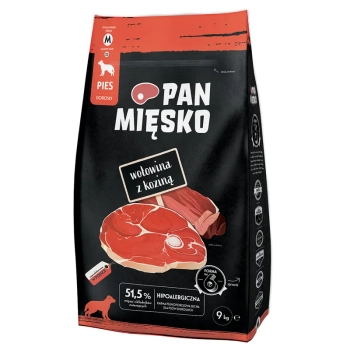 PAN MIĘSKO Wołowina z Koziną dla psa M 3kg