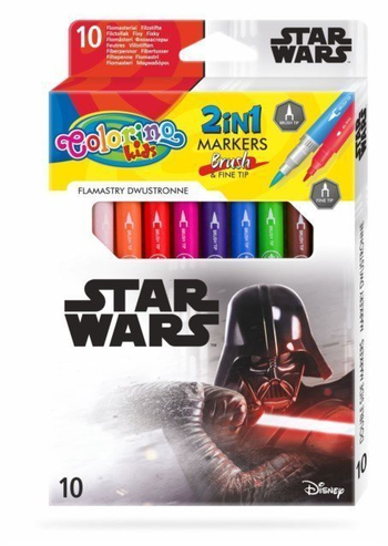 COLORINO FLAMASTRY DWUSTRONNE 10KOL. STAR WARS 89502PTR