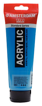 FARBA AKRYL.250ML 582 MANGANESE BLUE AMSTERDAM