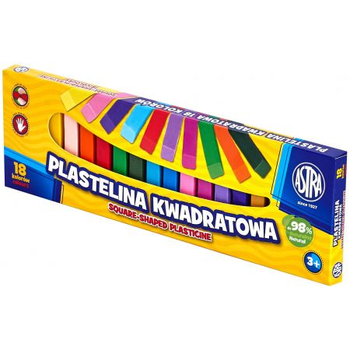 ASTRA PLASTELINA 18KOL KWADRAT