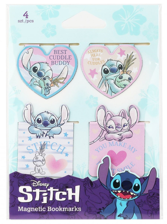 STITCH PASTEL ZAKŁADKI MAGNETYCZNE 4 SZT MIX WZÓR 1 75354