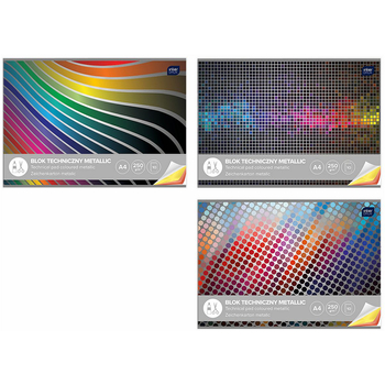 BLOK TECHNICZNY METALLIC A4