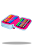 COOLPACK JUMPER 3 PIÓRNIK POTRÓJNY Z WYPOSAŻENIEM PINK SCRIBBLE D07340