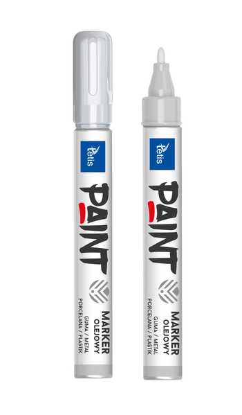 TETIS MARKER OLEJ.2MM OKR.KOŃCÓWKA SREBRNY 1SZT KM202-S