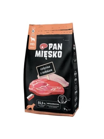 PAN MIĘSKO Cielęcina z Indykiem dla psa XL 9kg